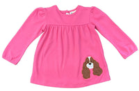 Luigi Kids - Kid's Dog With Bow Applique Swing Top