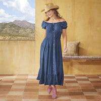 Back In The Saddle - Denim Prairie Dress
