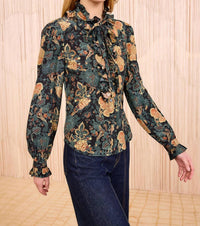 Ulla Johnson - Catroux Silk Long Sleeve Button Front Blouse