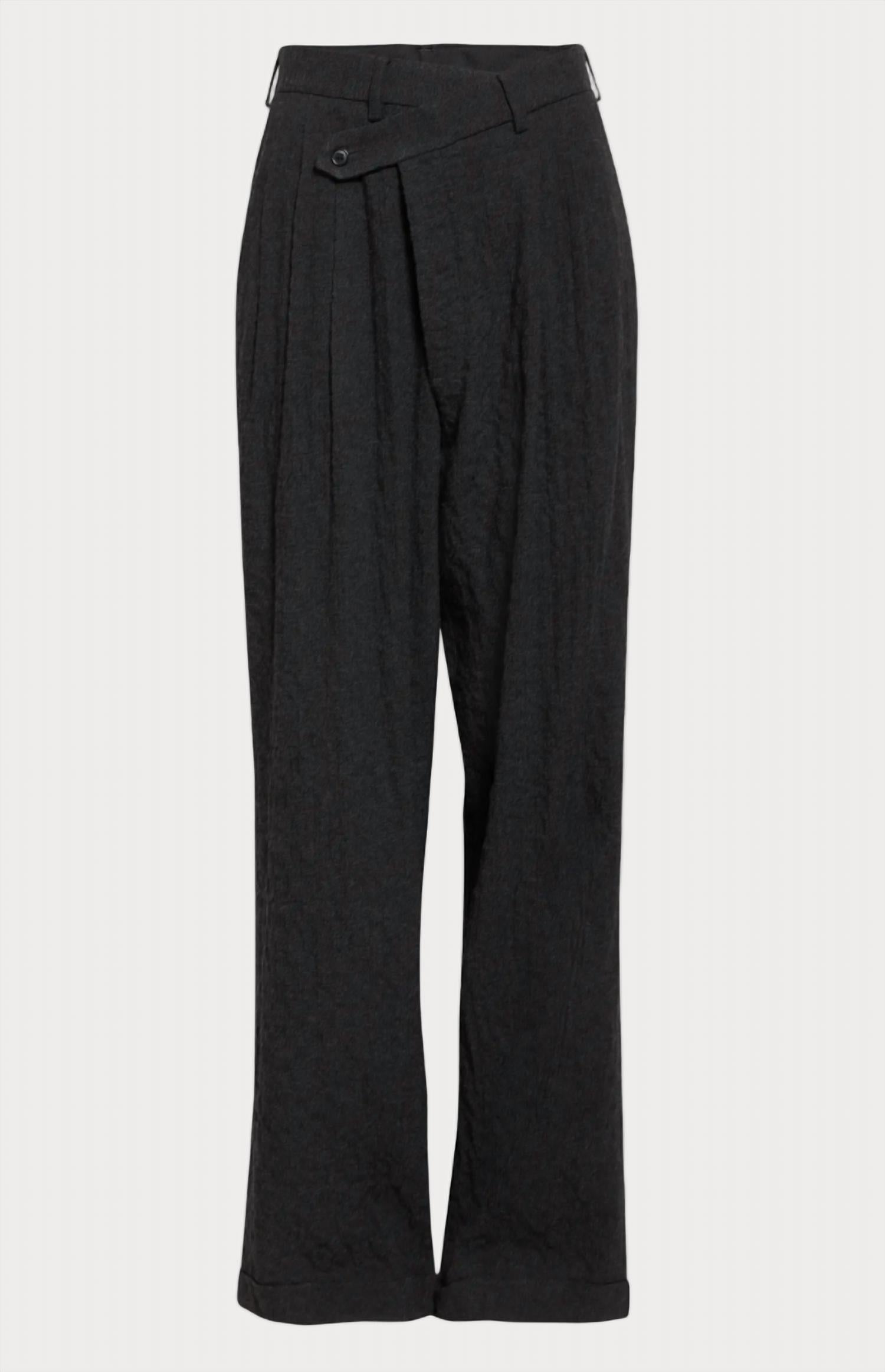 R13 - Triple Pleat Crossover Trouser