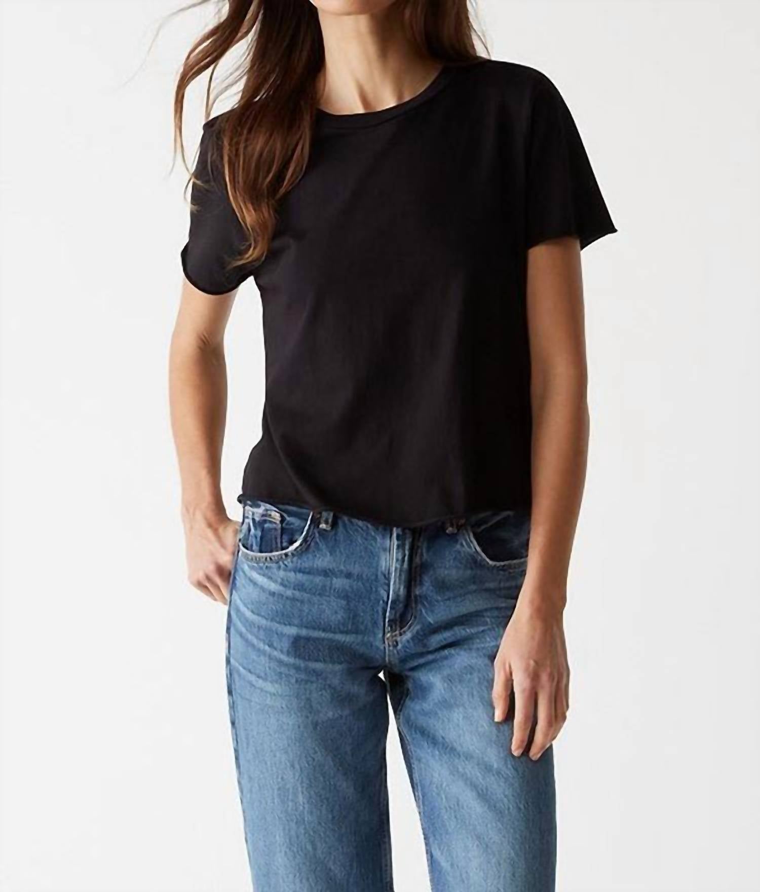 Michael Stars - Jackie Raw Edge Crew Neck Tee