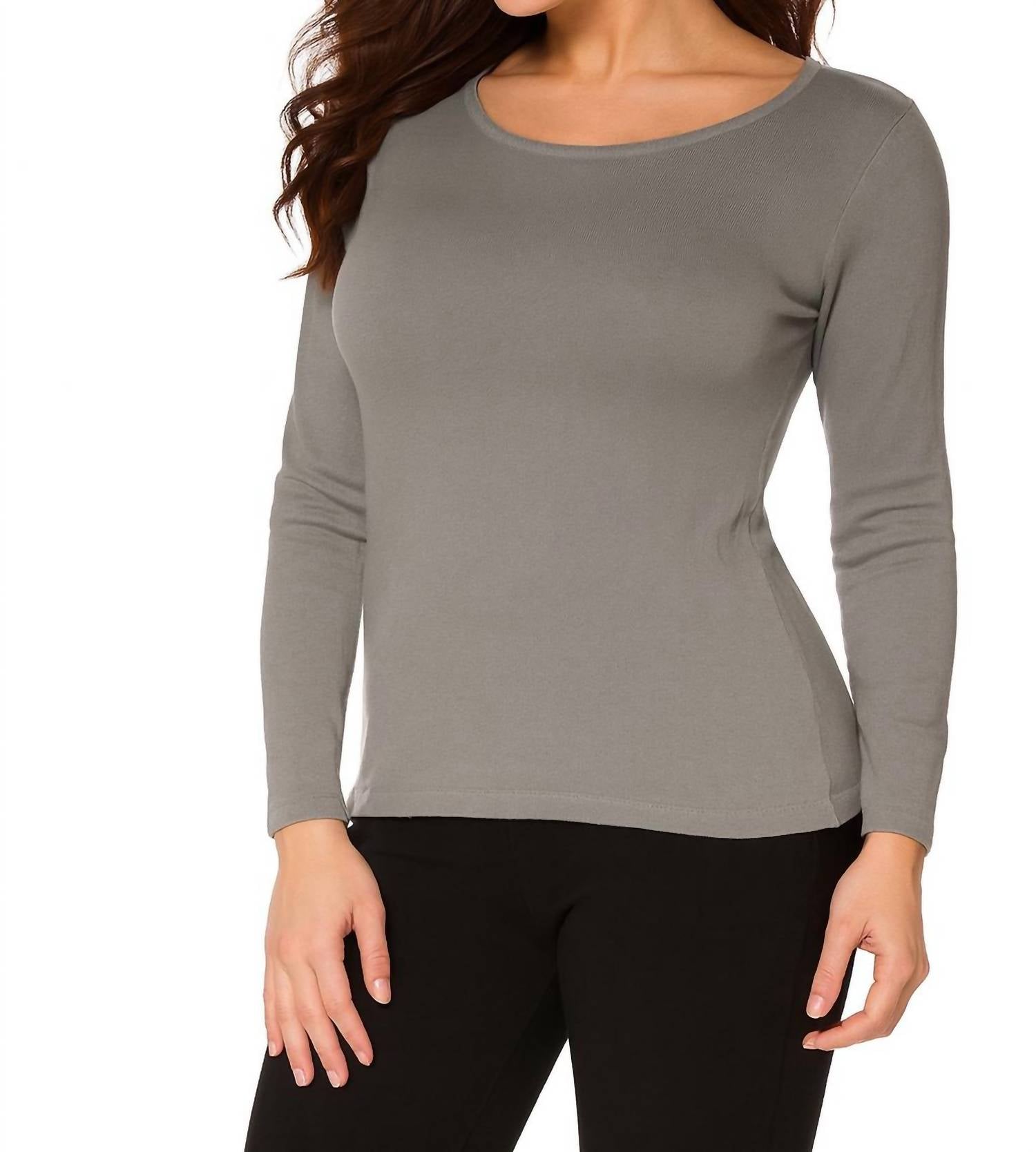 Angel Apparel - Long Sleeve Scoop Neck Tee