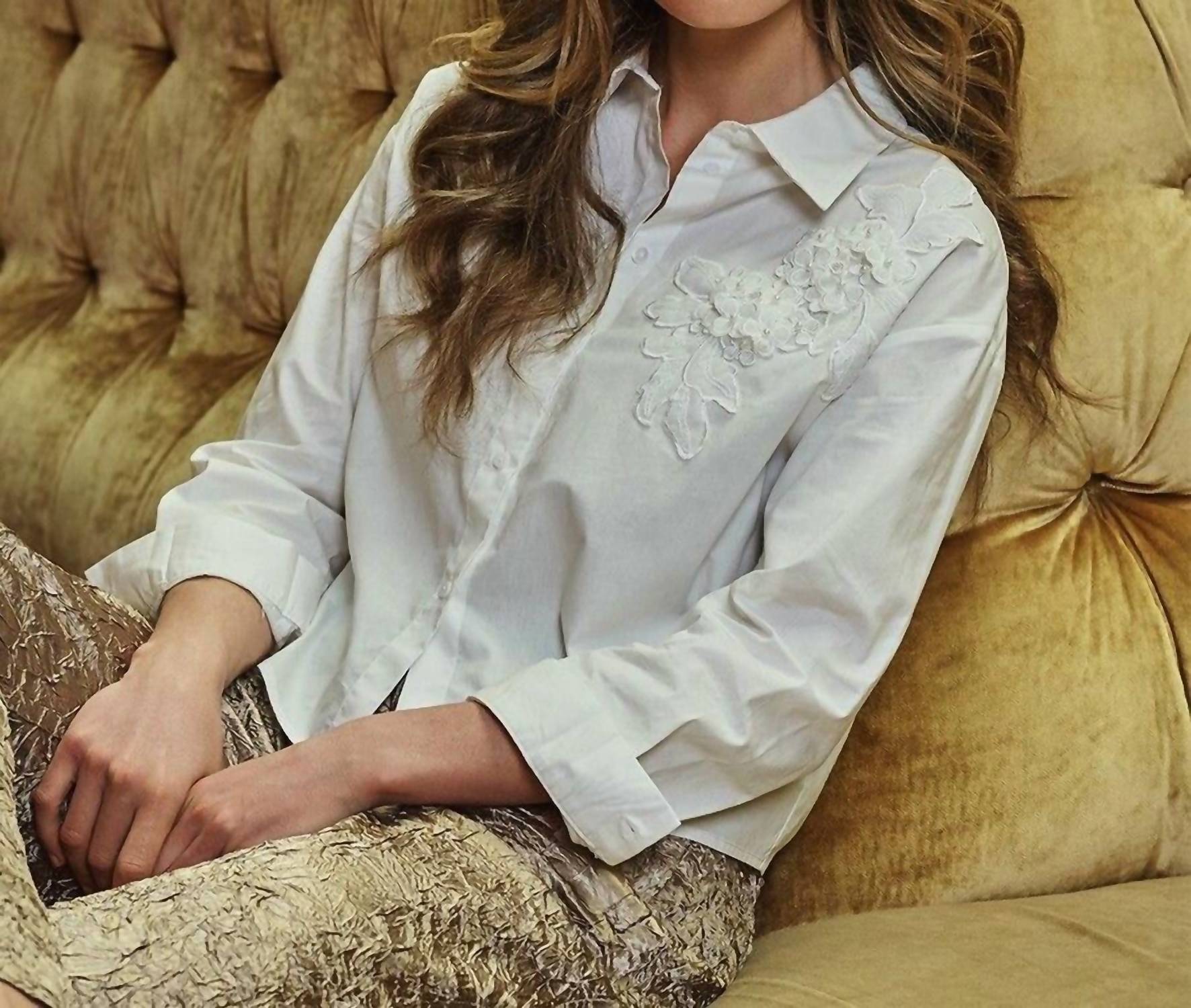 Esqualo - Sahra Small Flower Patch Blouse