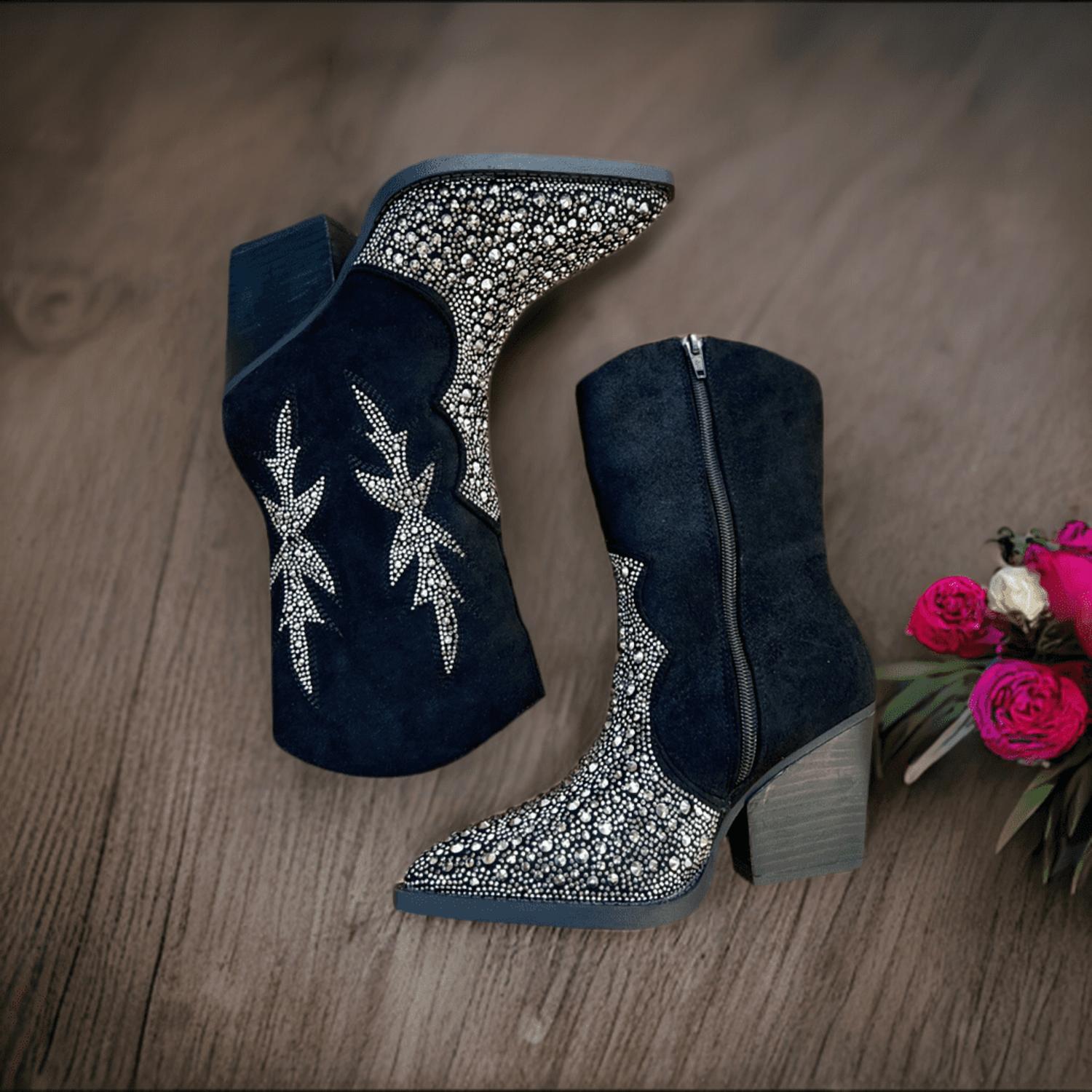 Very G - Women's Lux Rhinestone Booties