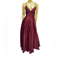 Blondie Nites Elegant Evening Gown in burgundy - women's dress - detail view