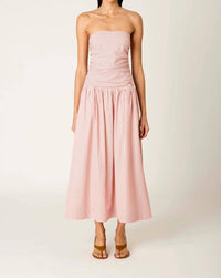 NIA Mulholland Strapless Dress in wine - women's dress
