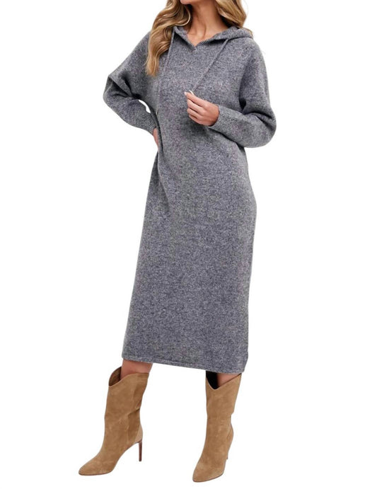 Bluivy - Camille Hooded Sweater Shift Dress