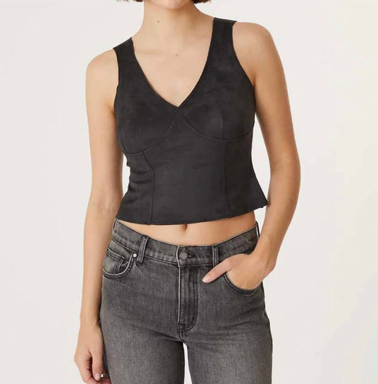 Level99 - Francis Faux Suede Tank