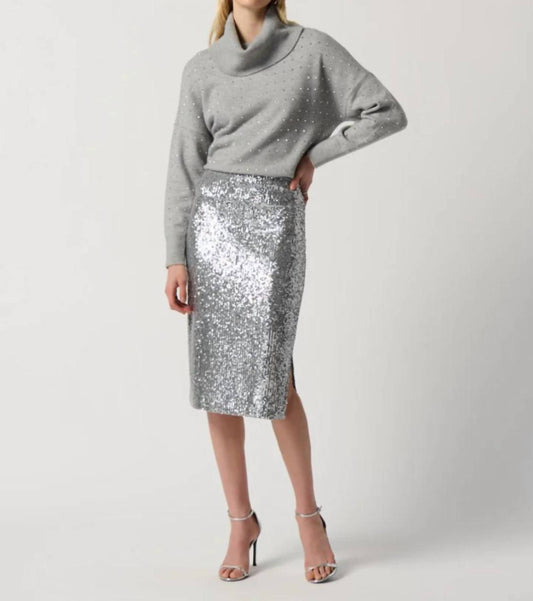 Joseph Ribkoff - Silver sequins shirt