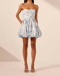 Shona Joy - Mamounia Draped Bubble Mini Dress