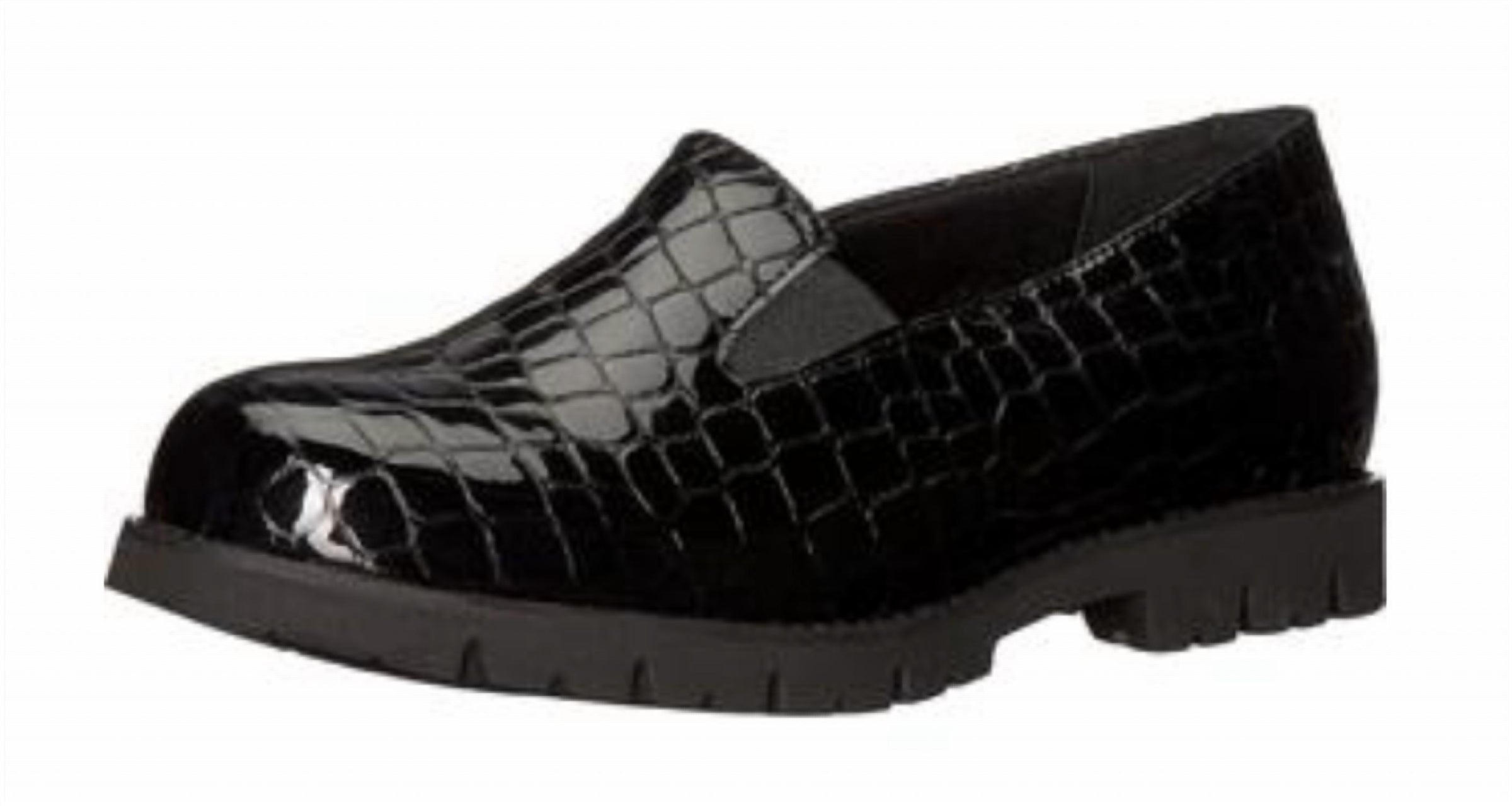 David Tate Women's Pearl Leather Loafers in black croco - women's flats - alternate view