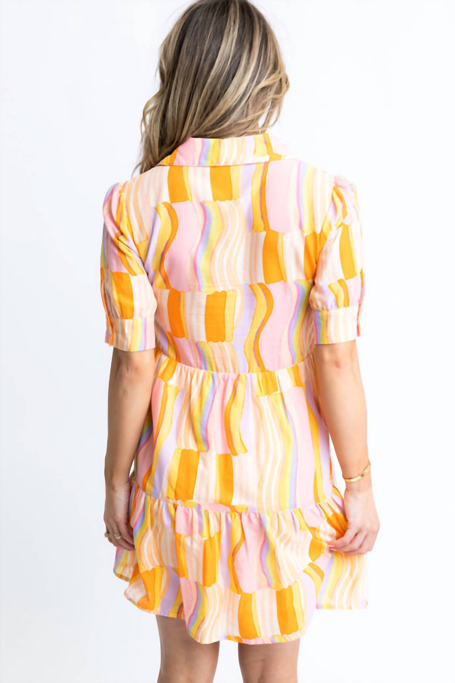 Karlie - Stripe V-neck Dress