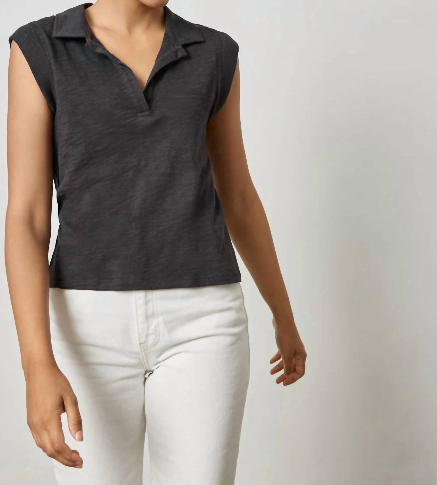 Vince - Cap Sleeve Polo
