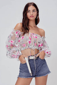 For Love & Lemons - Lovell Burnout Crop Top