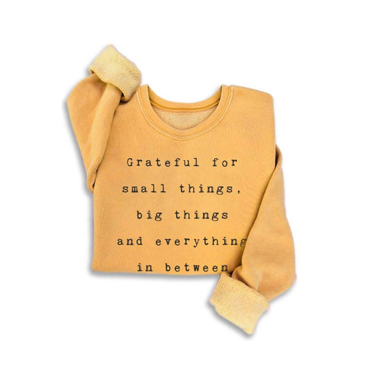 Hrt & Luv - WOMEN'S GRATEFUL FOR SMALL THINGS MINERAL SWEATSHIRTS