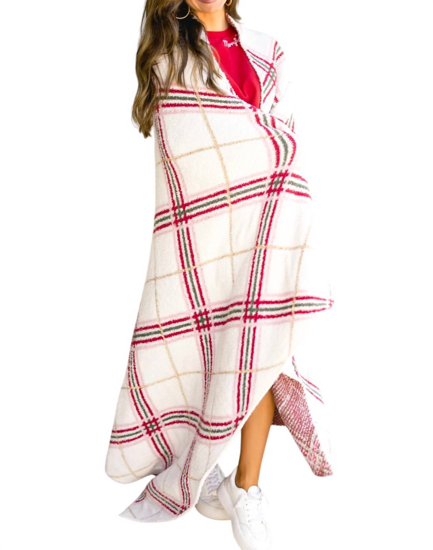 Instyle - Get Cozy Christmas Plaid Blanket