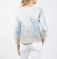 Kinross - Sequin Jacquard Vee Sweater
