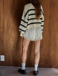 By Together Dreamy Muse Woven Shorts in cream - women's shorts - alternate view