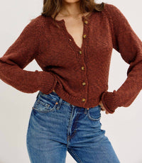 Idem Ditto - Slightly Souchy Textured Button-down Cardigan