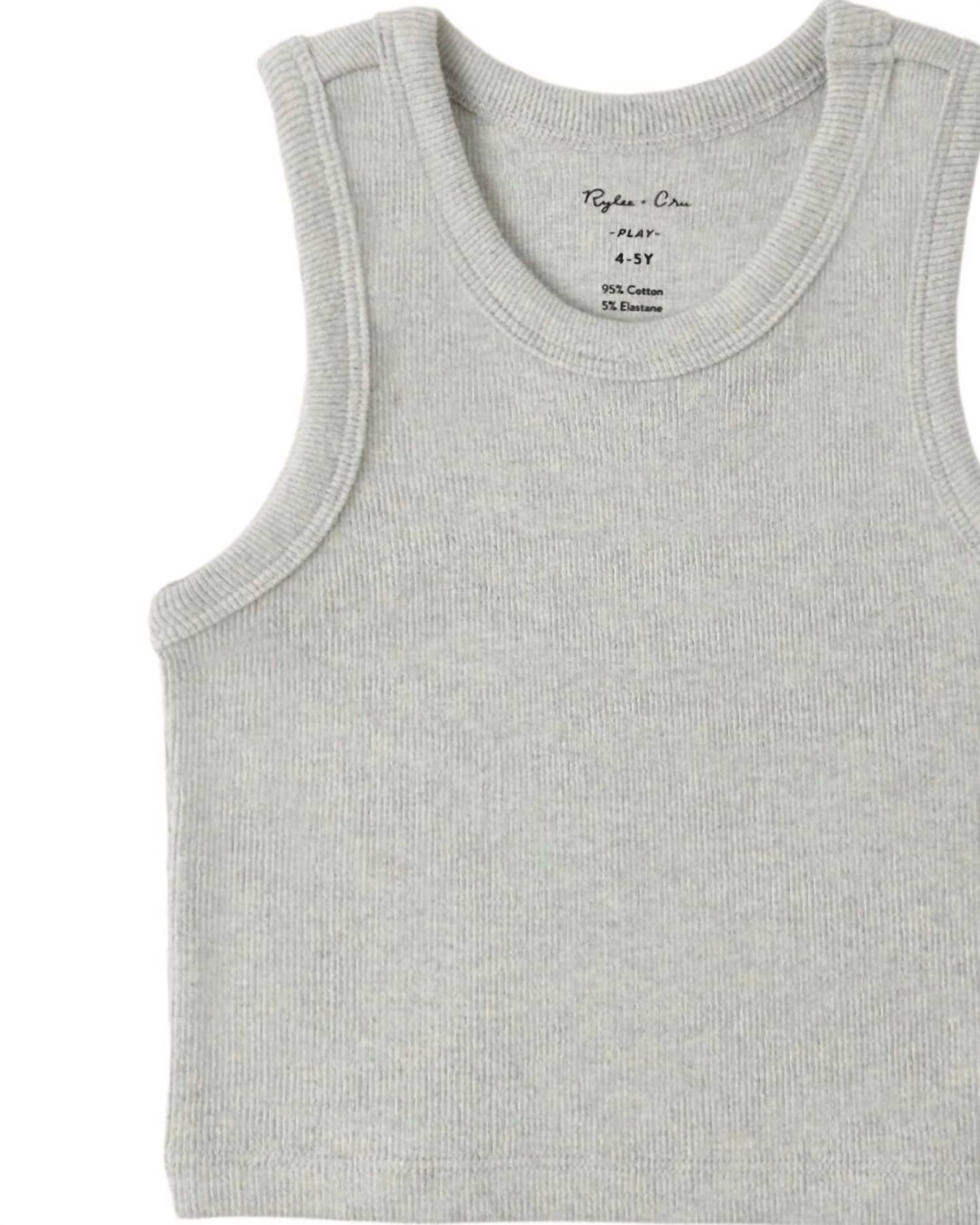 Rylee + Cru - Kid's Ribbed 2 Piece Tank Set