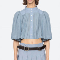 Sea - Solene Pleated Short Sleeve Top