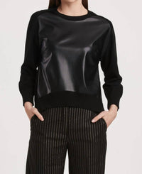 Another Love - Moira Crew Leather Sweater