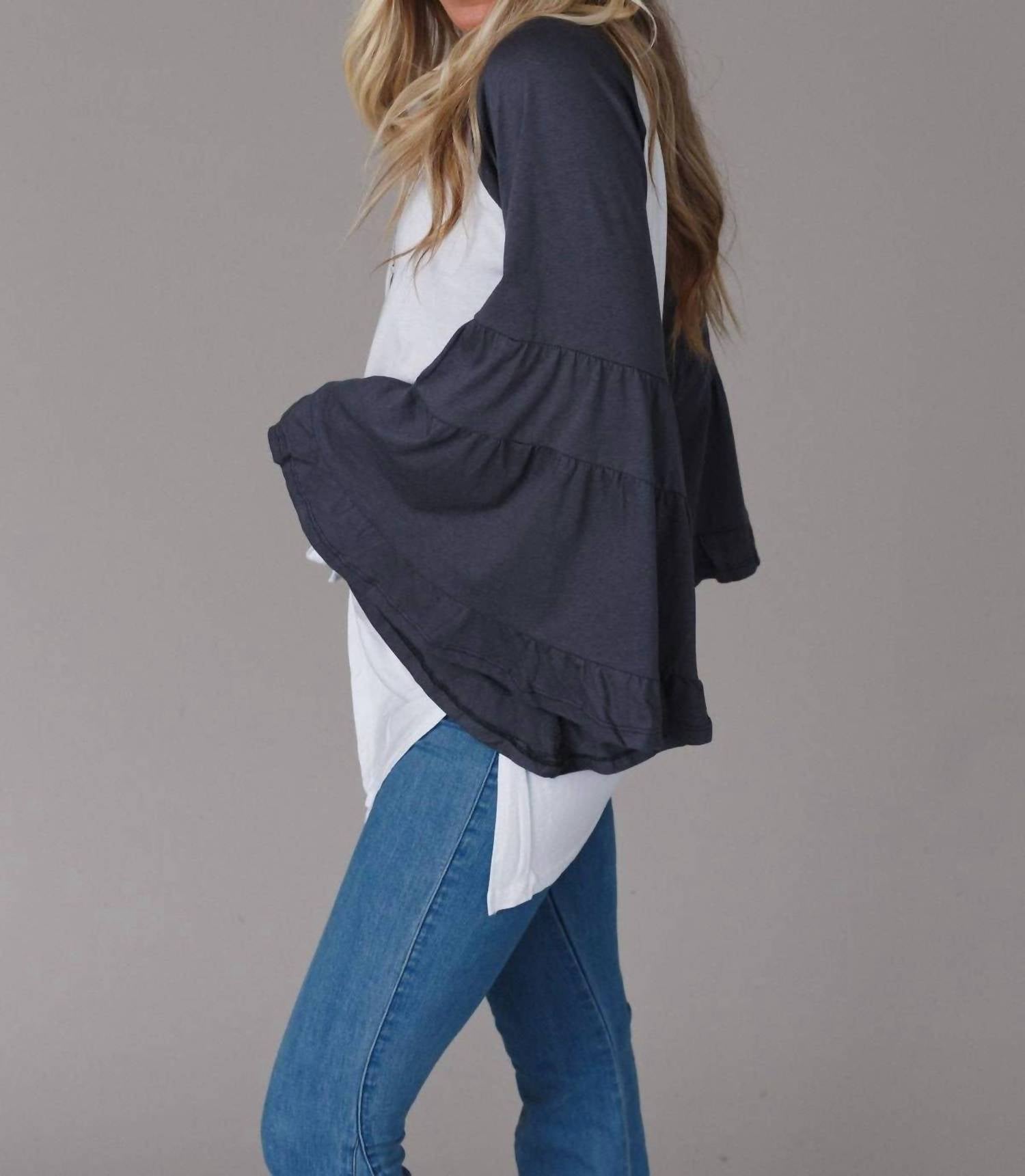 Three Bird Nest - Bell Sleeve Baseball Tee