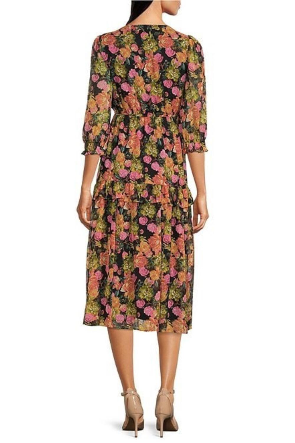 Maison Tara - Ruffle Sleeve A-line Midi Dress