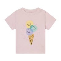 Stella Mccartney - Baby Girl Short Ssleeve T-shirt With Ice Cream Logo Disk Print