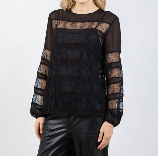 Marella - Piquet Lace Band Blouse