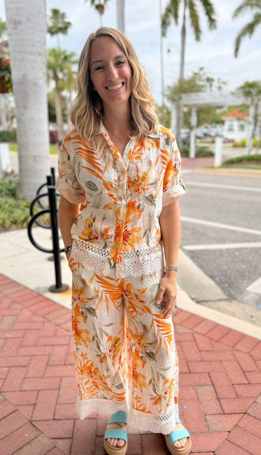 Spanner - Linen Print Blouse