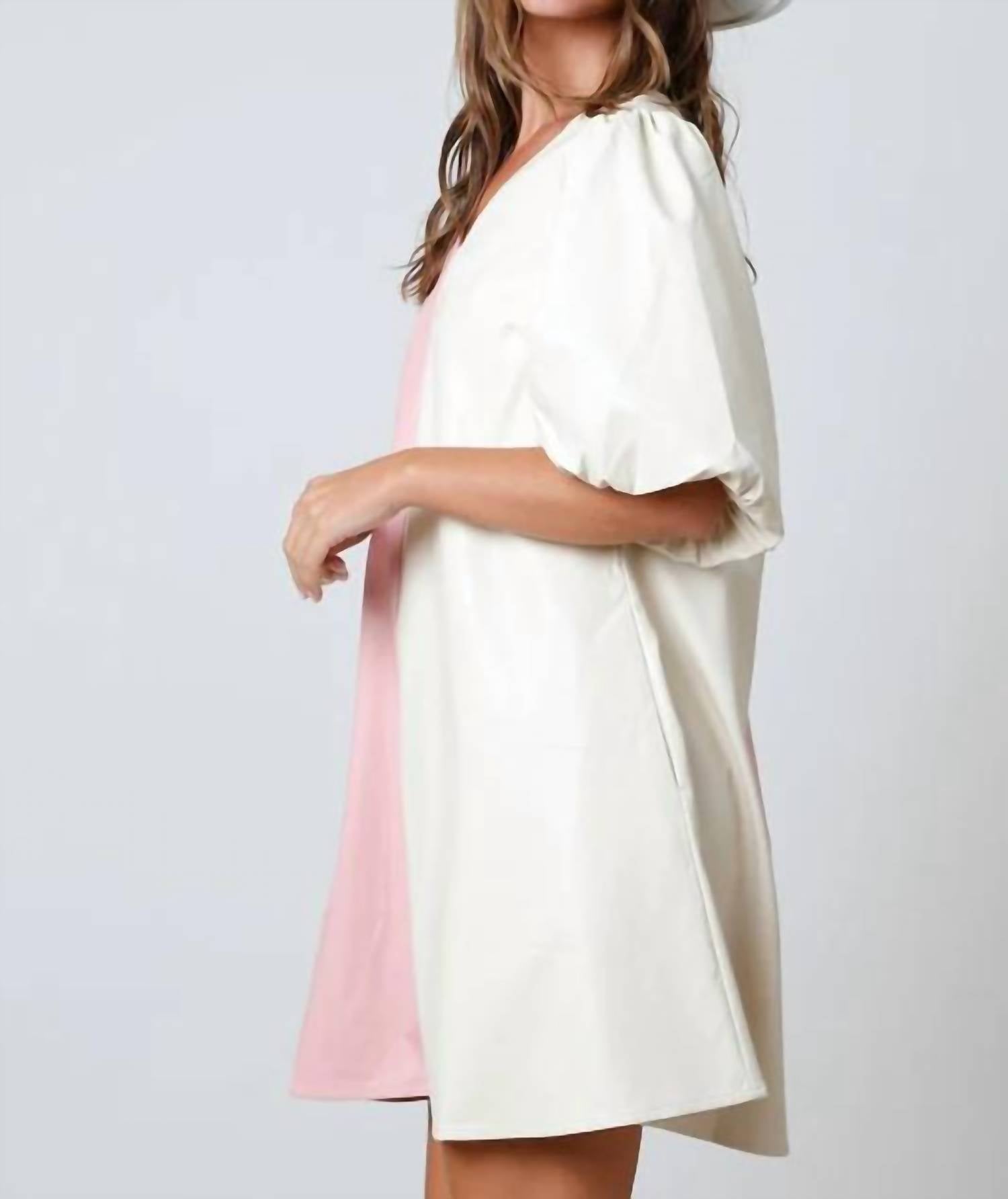 Peach Love - Leather Dress