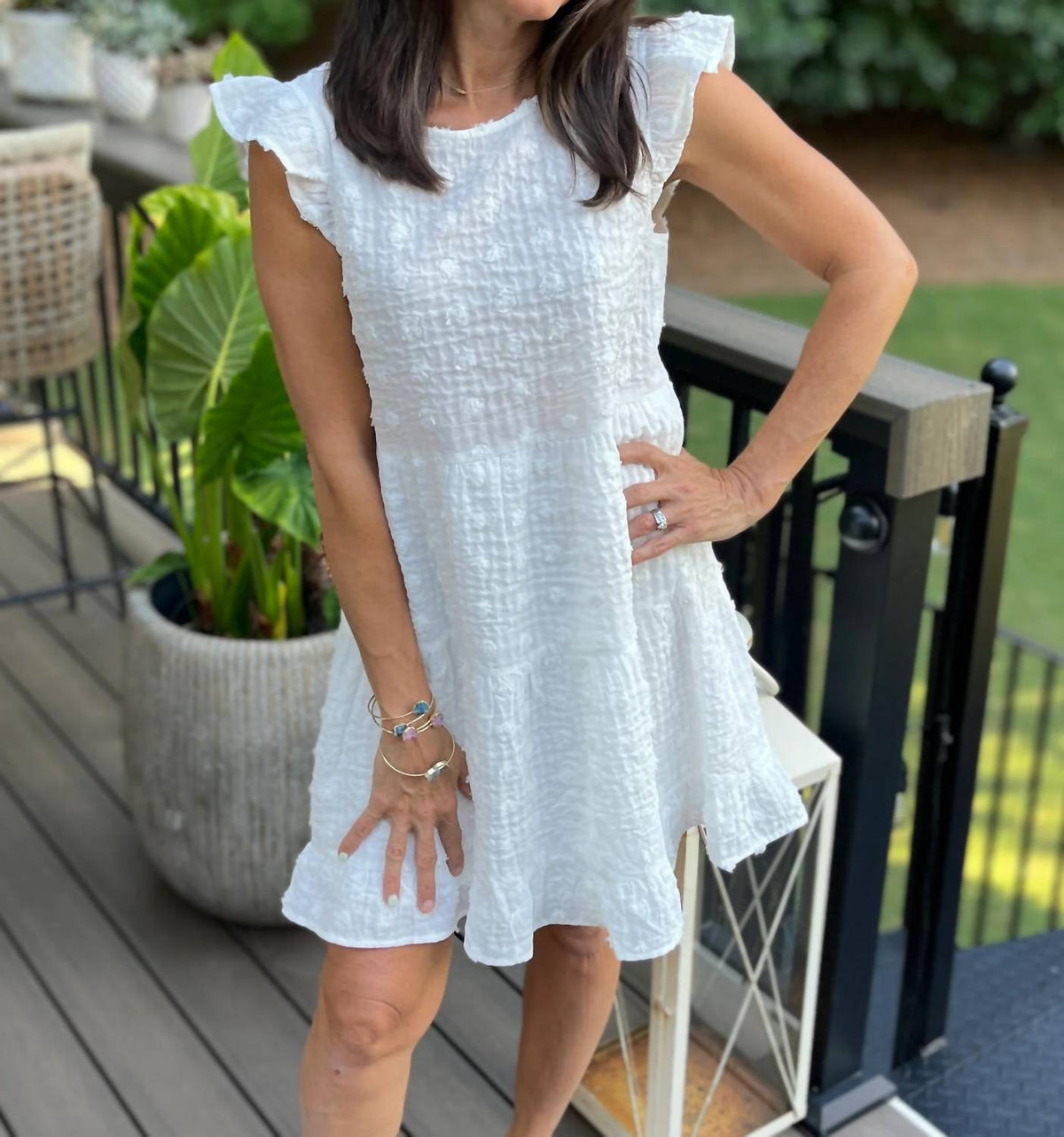 Voy - Swiss Dot Tiered Dress