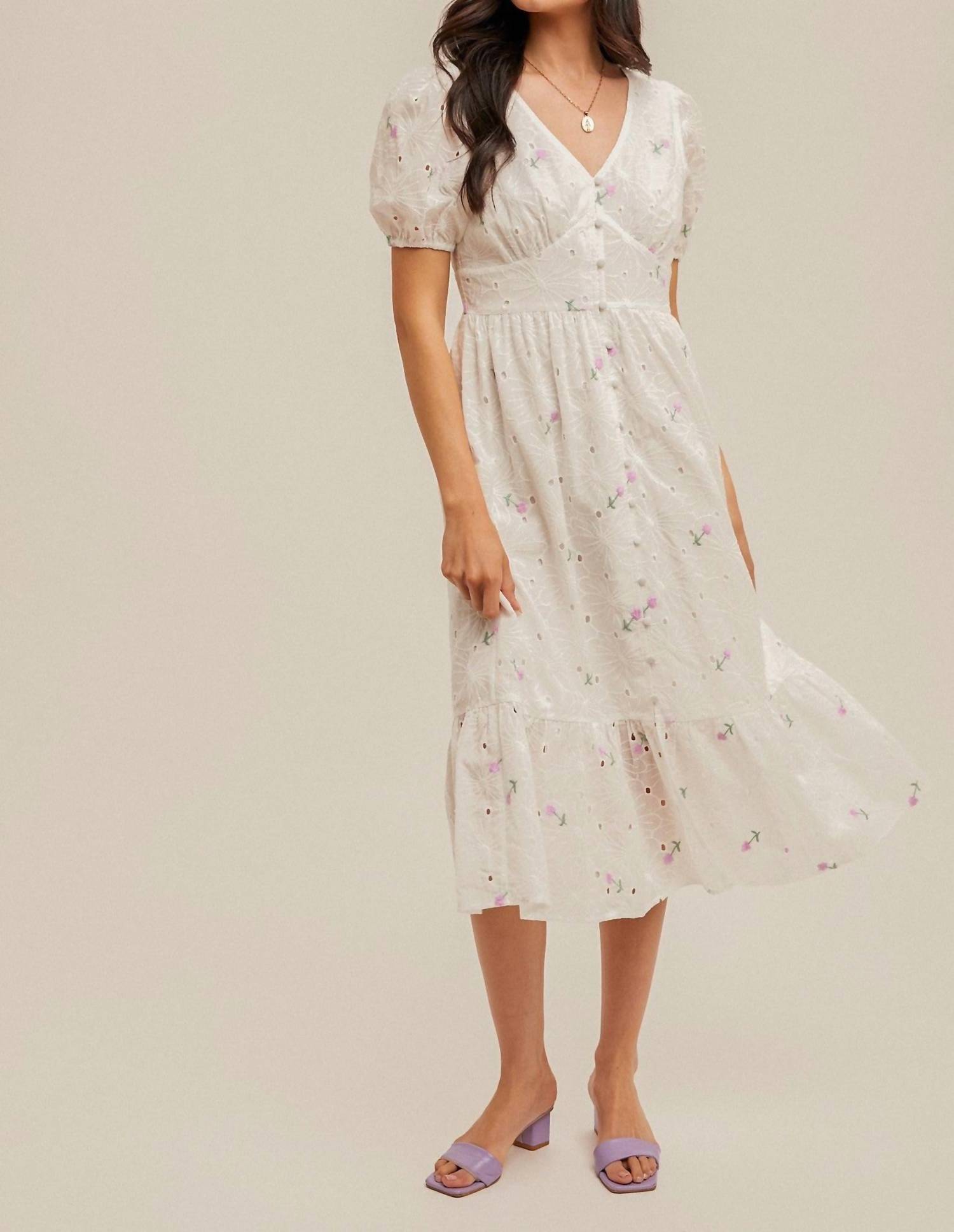Hem & Thread - Eyelet Midi Dress