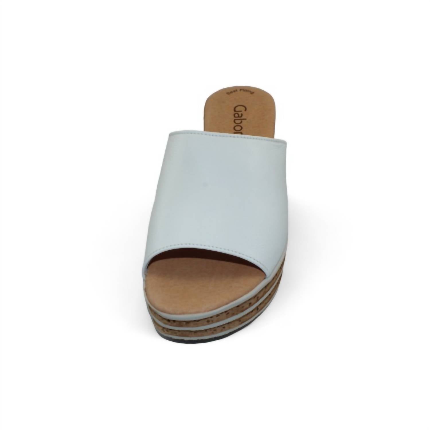 GABOR Women's Cervo Wedge Heel in white - women's shoe - alternate view
