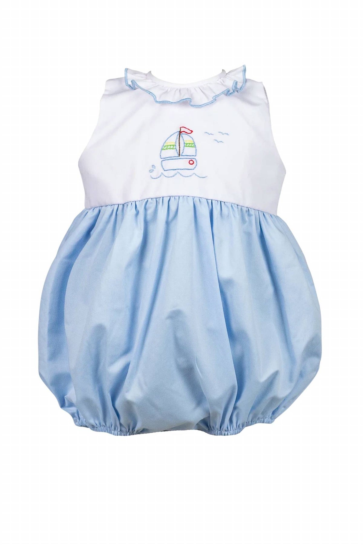 The Proper Peony - Kid's Seashore Girl Bubble Romper