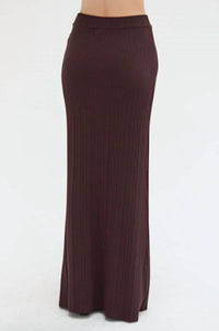 Crescent - Ribbed Knit Max Skirt