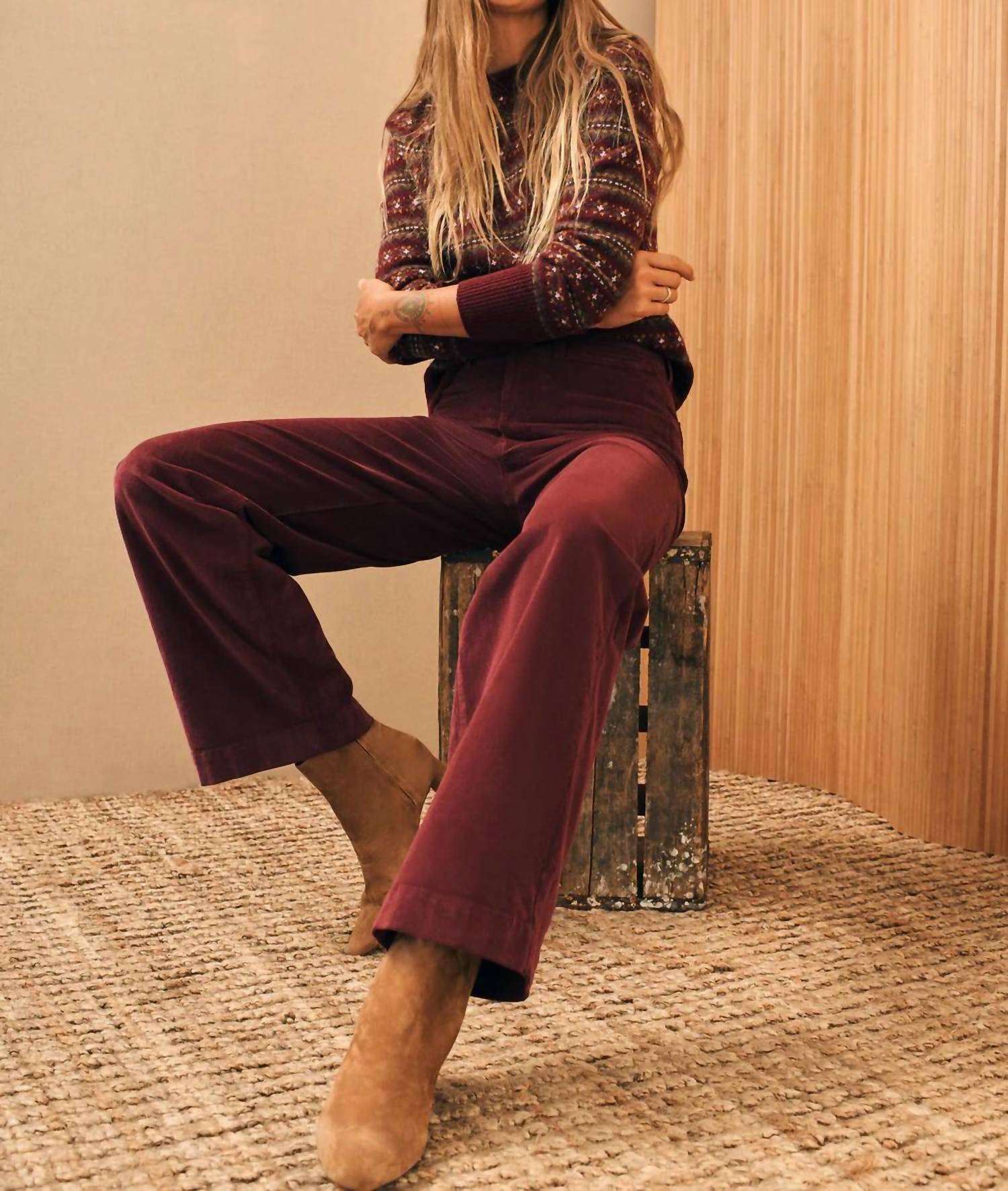 Faherty - Stretch Cord Wide Leg Pant