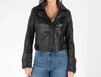 MAURITIUS Bita Lambskin Jacket in black - women's jacket