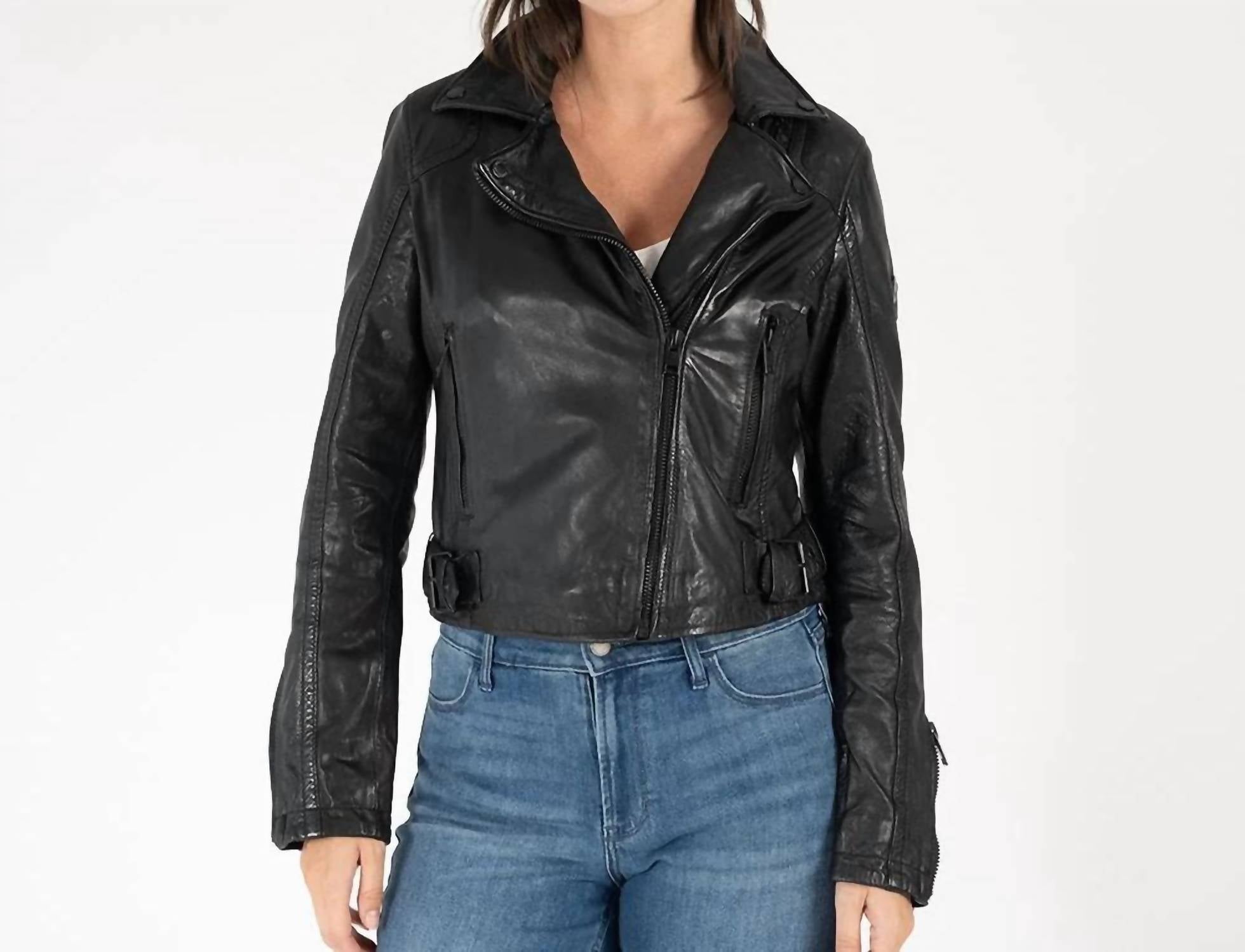 MAURITIUS Bita Lambskin Jacket in black - women's jacket
