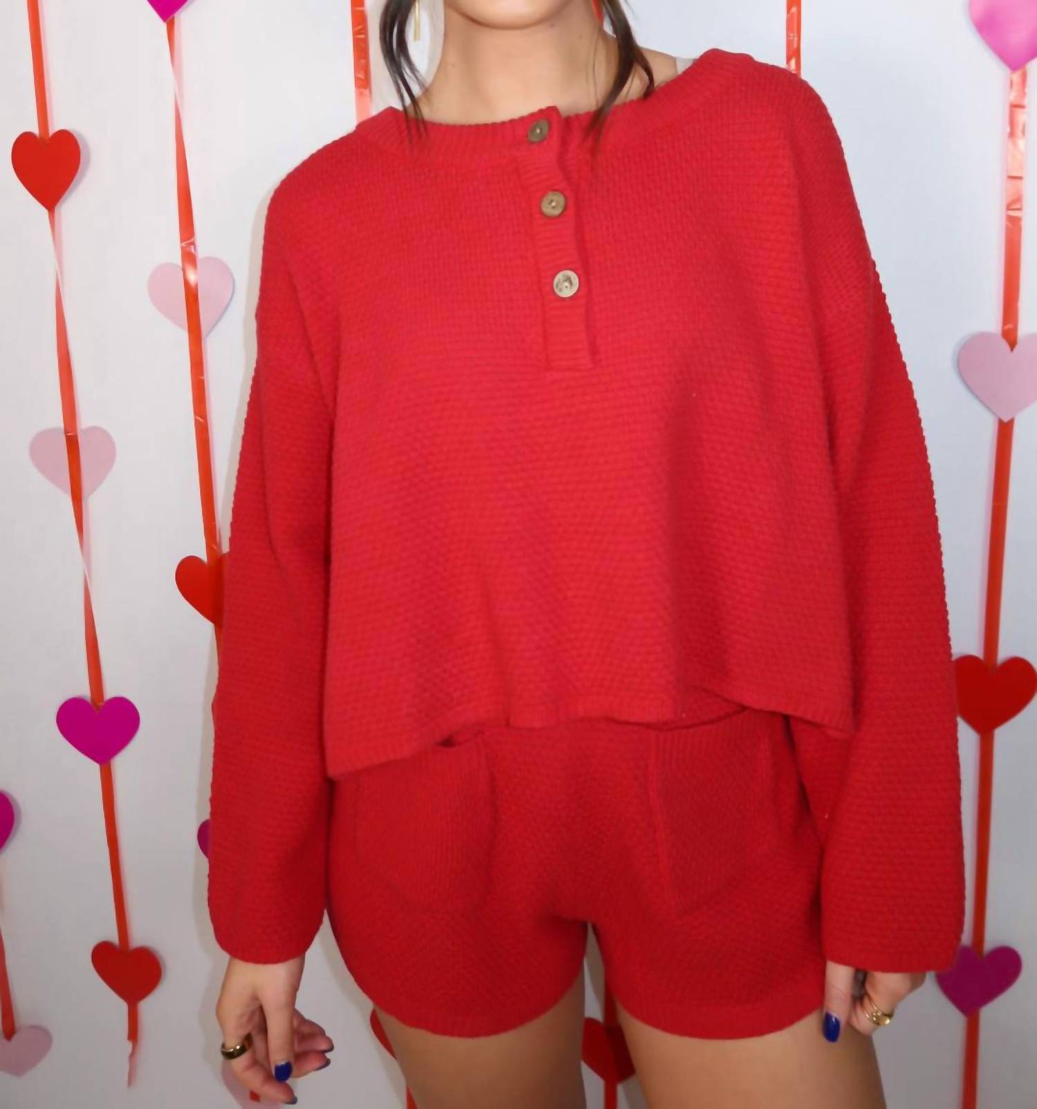 Day + Moon - Knit Button Down Sweater Set