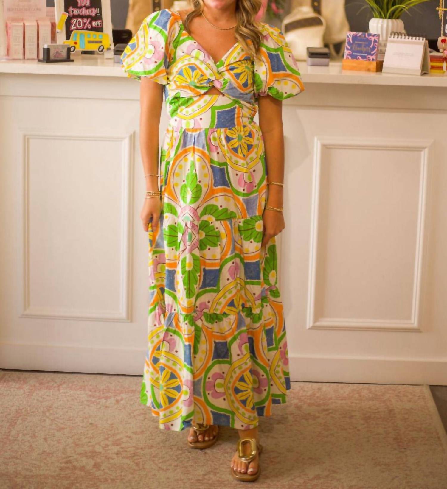 Sincerely Ours Gwen Maxi Dress in florencia - women's dress - alternate view