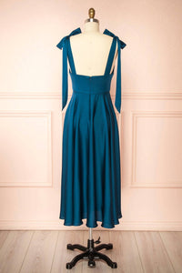 Cinderella Divine - Audrey Tea Length Satin A-line Dress