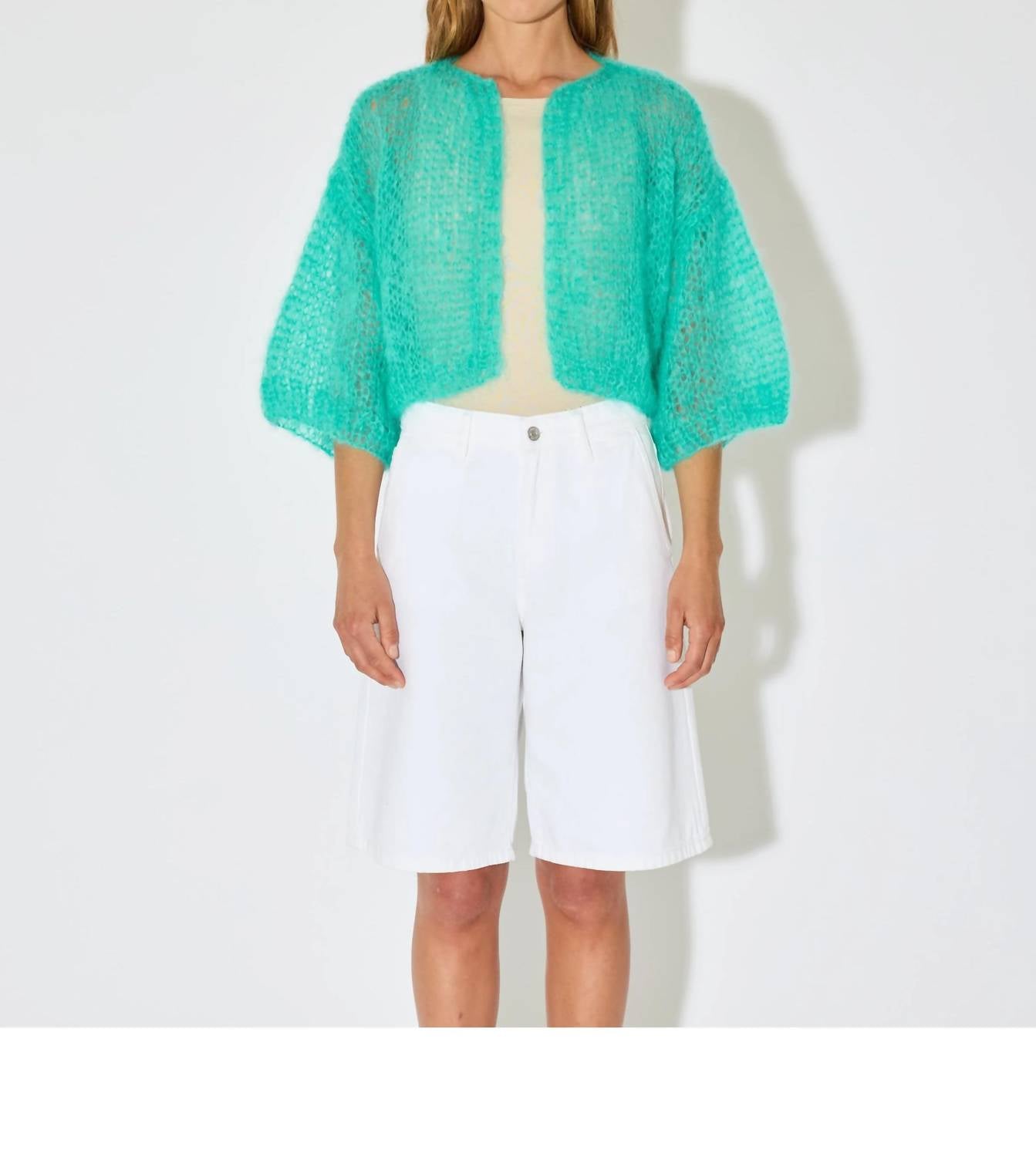 Maiami - MOHAIR SHORT SLEEVE CARDIGAN