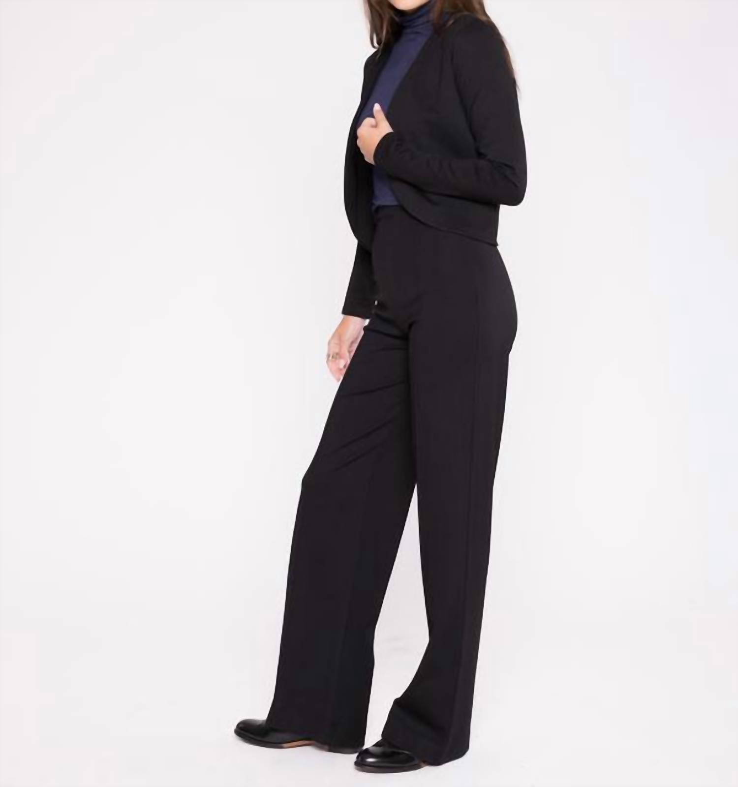 RIPLEY RADER Ponte Knit Straightleg Pants in black - women's pants - detail view