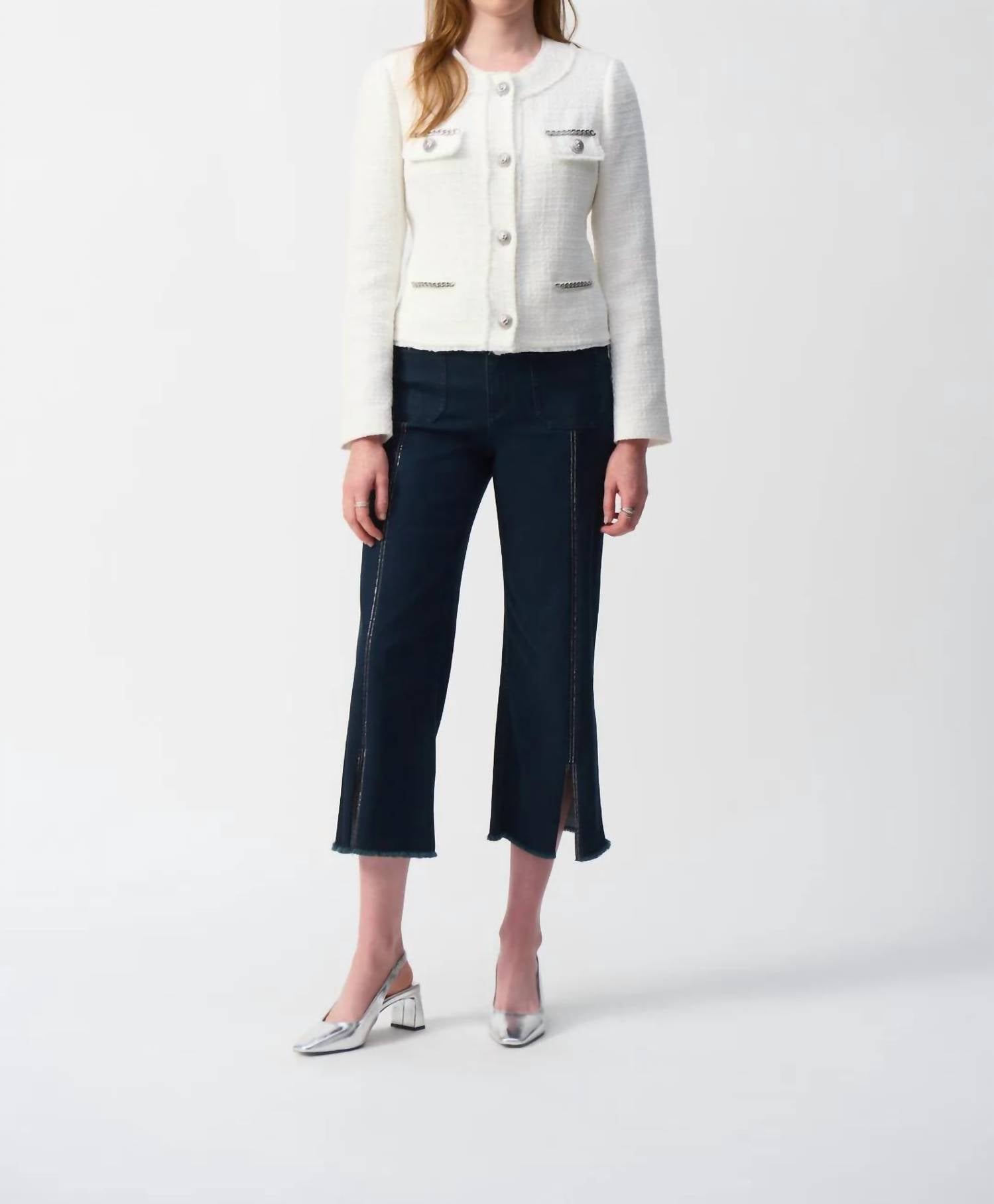 Joseph Ribkoff - Boucle Chain Detail Jacket