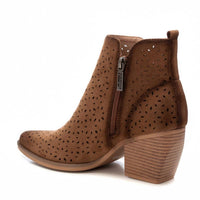 Xti Women's Leather Ankle Booties in taupe - women's shoe - alternate view