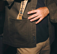 FREE FLY Folly Twill Chore Coat in dark forest - men's jacket - view 7