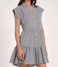 Elan - Cap Sleeve Seersucker Dress
