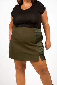 Never Fully Dressed - Khaki Mini Skirt